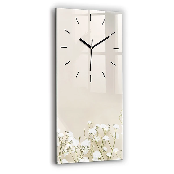 Vertikale Uhr mit motiv Blühende Blumen