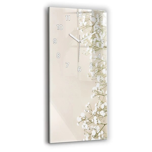Vertikale Uhr mit motiv Blühende Blumen