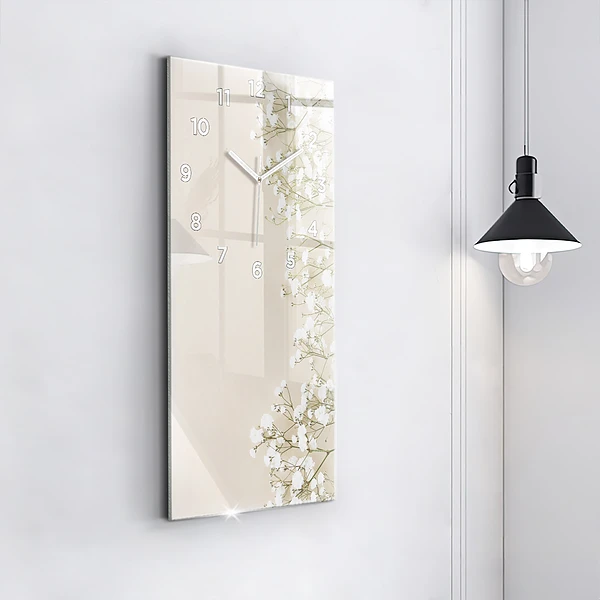 Vertikale Uhr mit motiv Blühende Blumen