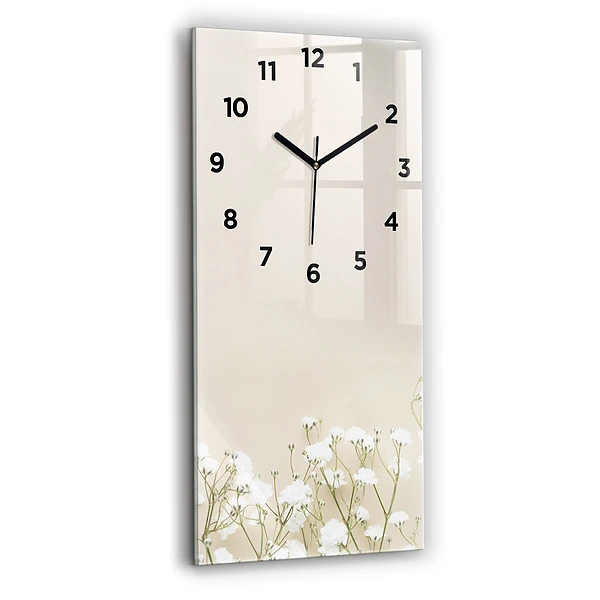 Vertikale Uhr mit motiv Blühende Blumen