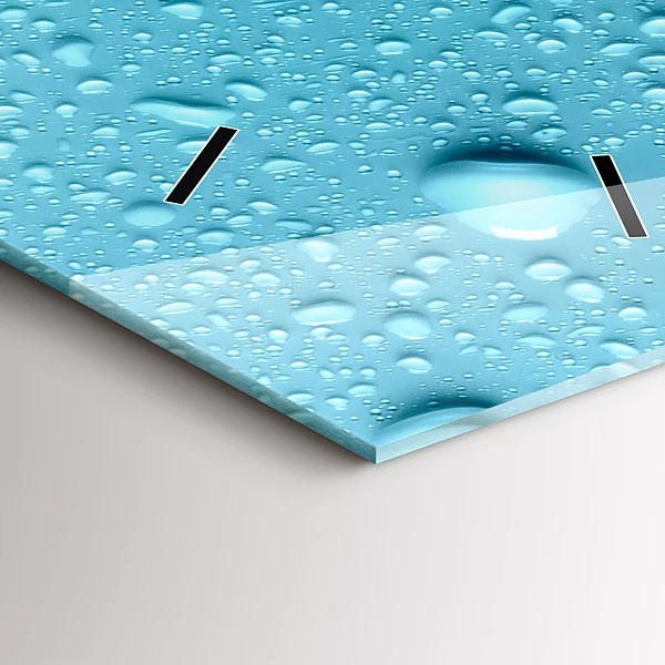 Vertikale Uhr mit motiv Wassertropfen