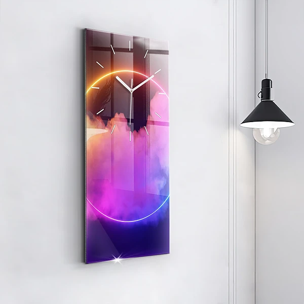 Vertikale Uhr mit motiv 3D Rauch abstrakt