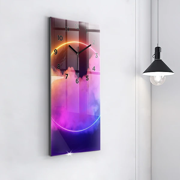 Vertikale Uhr mit motiv 3D Rauch abstrakt