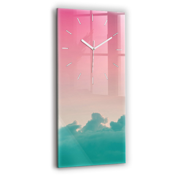 Vertikale Uhr mit motiv Himmel mit Farbverlauf