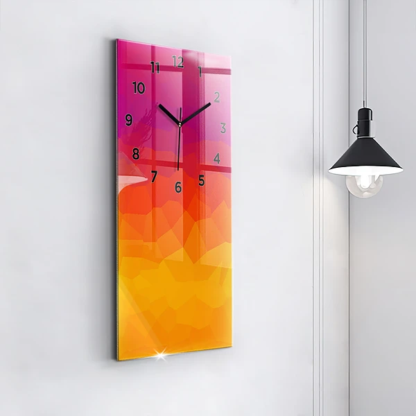 Vertikale Uhr mit motiv Sonnenaufgang