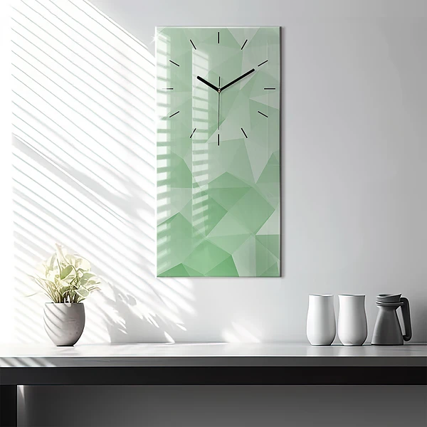 Vertikale Uhr mit motiv Dreiecke abstrakt