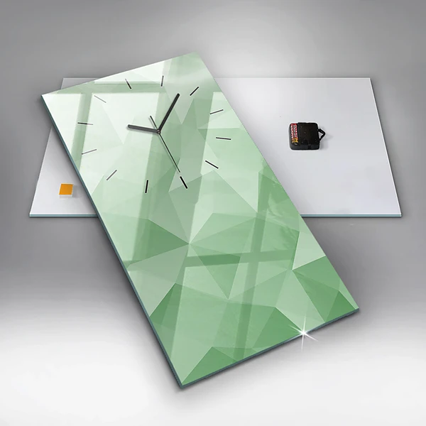 Vertikale Uhr mit motiv Dreiecke abstrakt