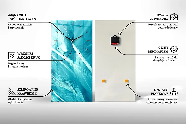 Vertikale Uhr mit motiv Milchstraße