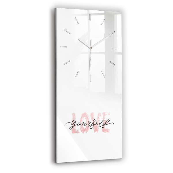 Vertikale Uhr mit motiv Inschrift Liebe dich selbst