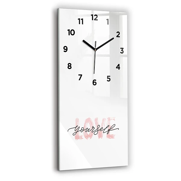 Vertikale Uhr mit motiv Inschrift Liebe dich selbst