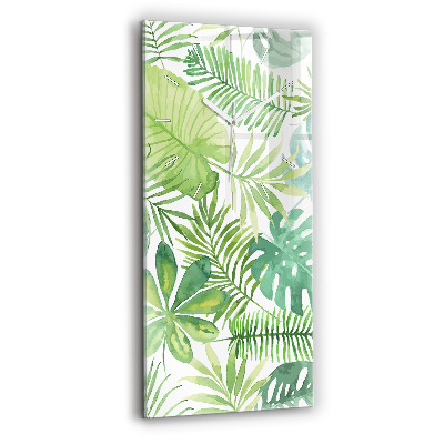 Vertikale Uhr mit motiv Grüne Blätter