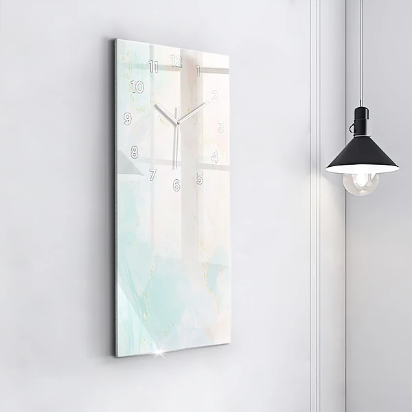 Vertikale Uhr Aquarellierter Marmor