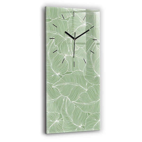 Vertikale Uhr mit motiv Natur Blattmuster