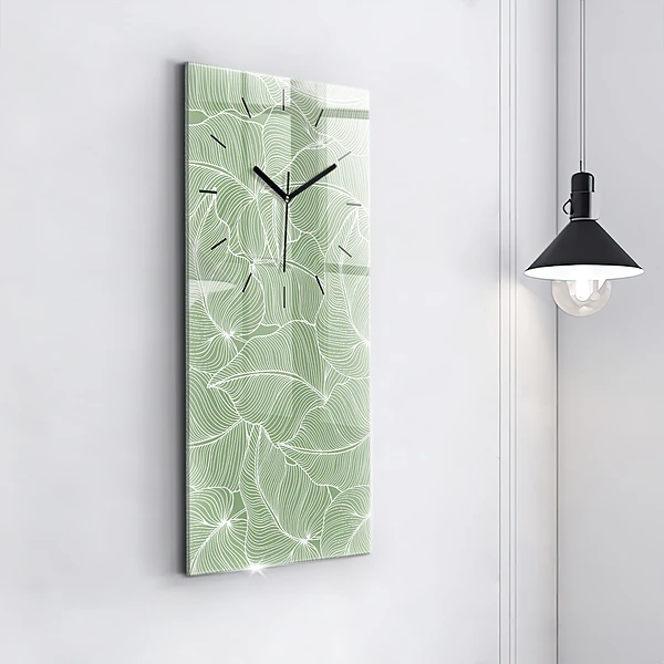 Vertikale Uhr mit motiv Natur Blattmuster