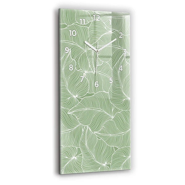 Vertikale Uhr mit motiv Natur Blattmuster