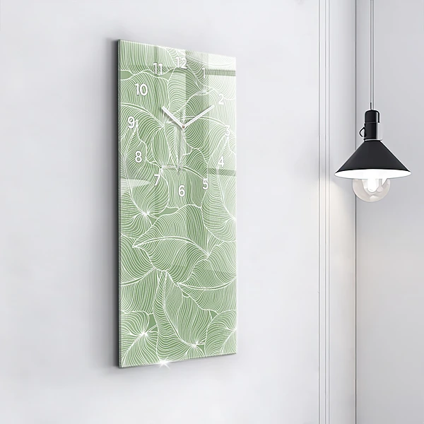 Vertikale Uhr mit motiv Natur Blattmuster