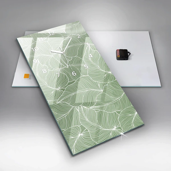 Vertikale Uhr mit motiv Natur Blattmuster