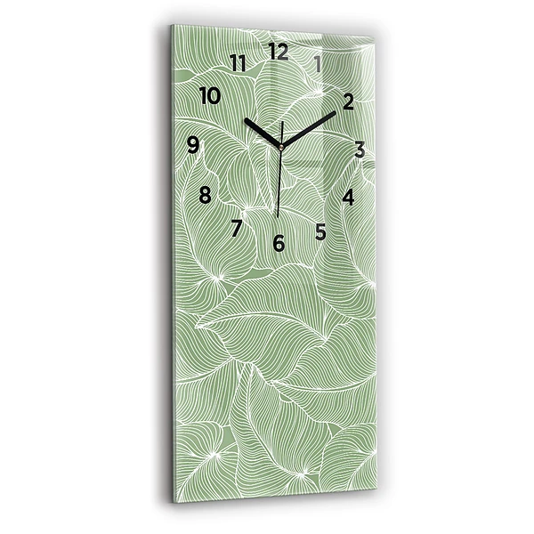 Vertikale Uhr mit motiv Natur Blattmuster