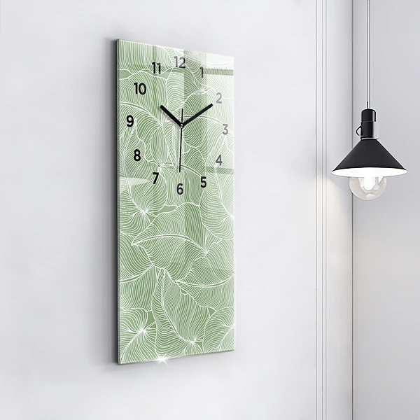 Vertikale Uhr mit motiv Natur Blattmuster