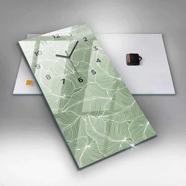 Vertikale Uhr mit motiv Natur Blattmuster