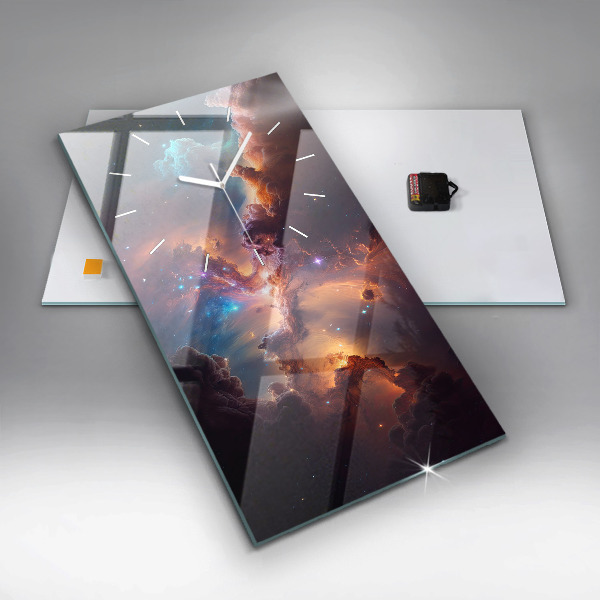 Vertikale Uhr mit motiv Kosmische Welt der Sterne