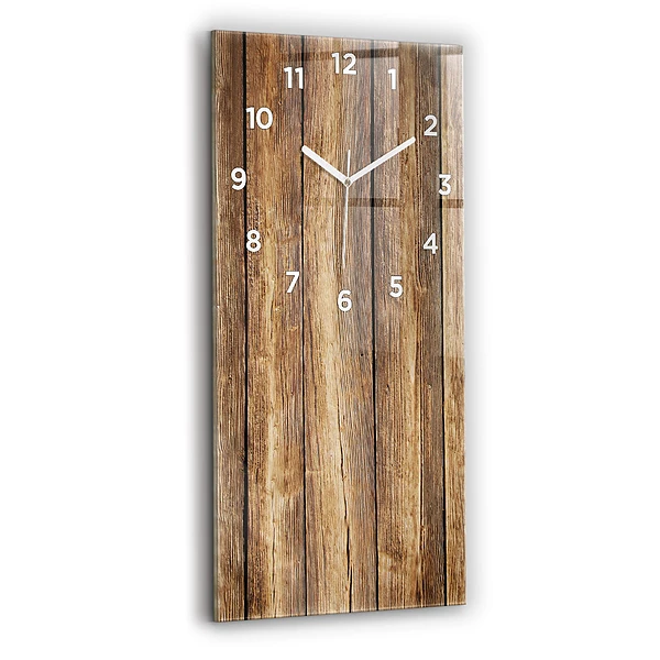 Vertikale Uhr mit motiv Hölzerne Bretter