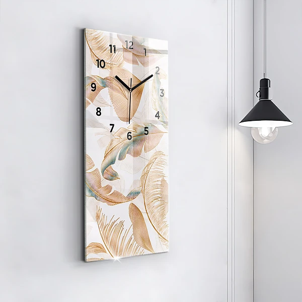 Vertikale Uhr mit motiv Natur Blattmuster