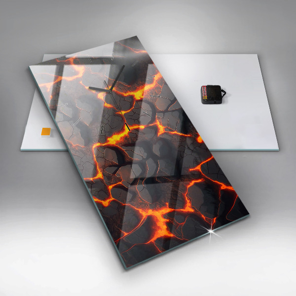 Vertikale Uhr Lava-Vulkan