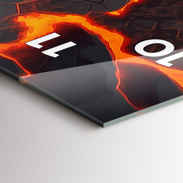 Vertikale Uhr Lava-Vulkan