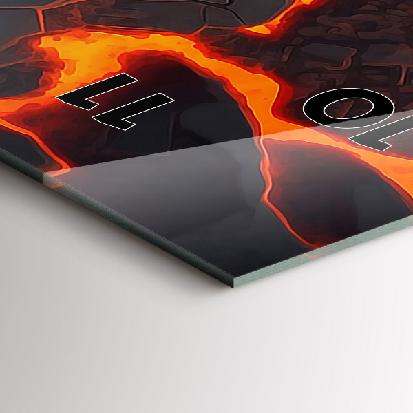 Vertikale Uhr Lava-Vulkan