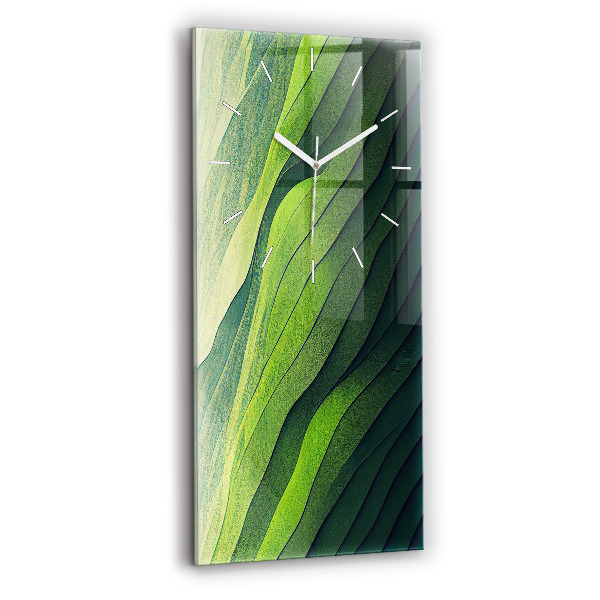 Vertikale Uhr Abstrakte grüne Felder