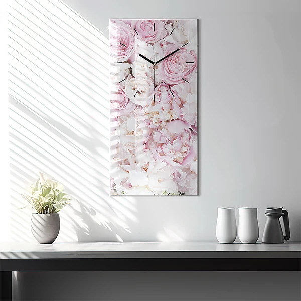 Vertikale Uhr mit motiv Dekorative Blumen
