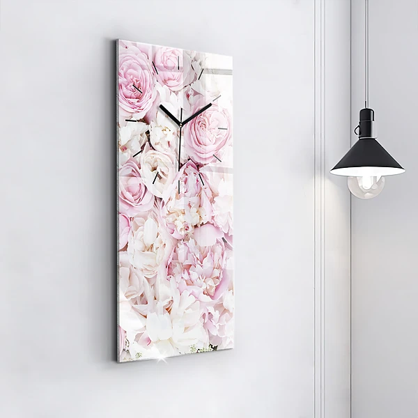 Vertikale Uhr mit motiv Dekorative Blumen