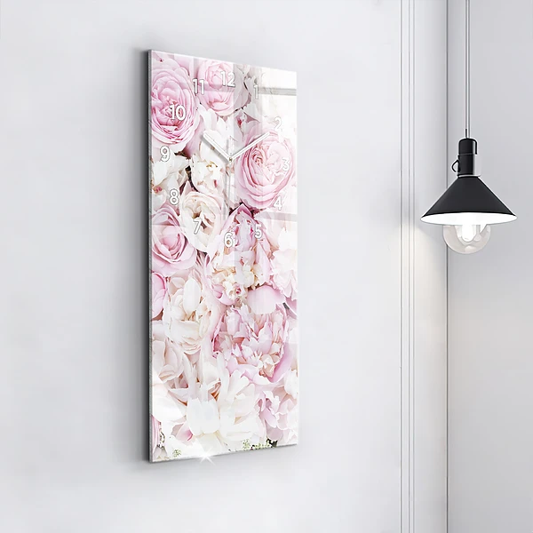 Vertikale Uhr mit motiv Dekorative Blumen