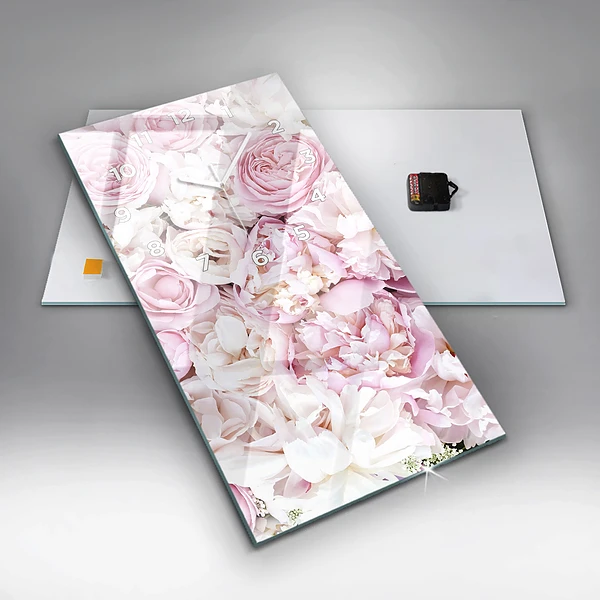 Vertikale Uhr mit motiv Dekorative Blumen