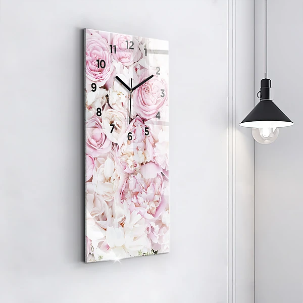 Vertikale Uhr mit motiv Dekorative Blumen