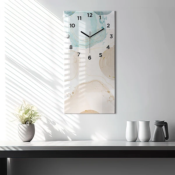 Vertikale Uhr mit motiv Aquarell-Flecken