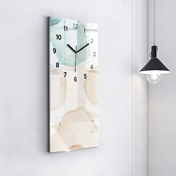 Vertikale Uhr mit motiv Aquarell-Flecken