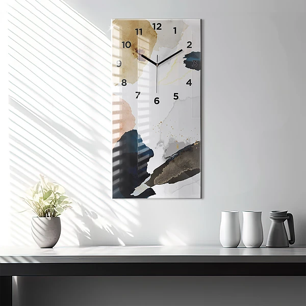 Vertikale Uhr mit motiv Flecken abstrakt