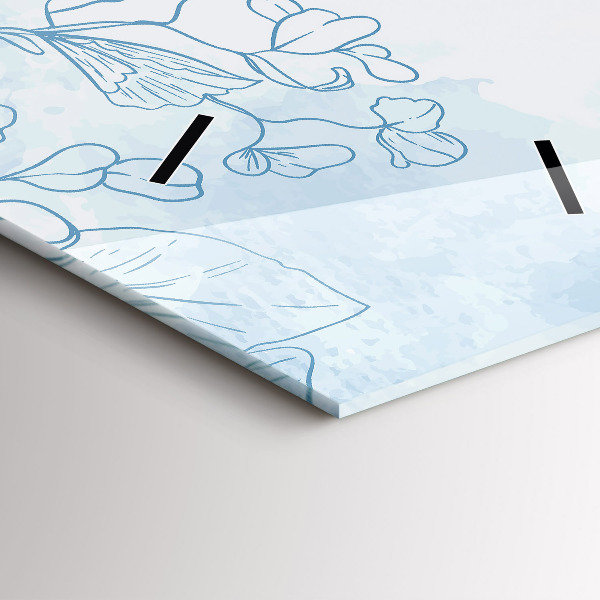 Vertikale Uhr Pflanzen-Skizze