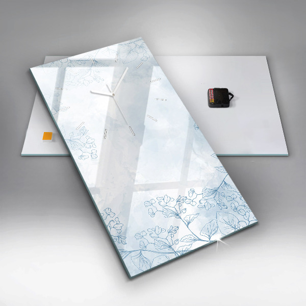 Vertikale Uhr Pflanzen-Skizze