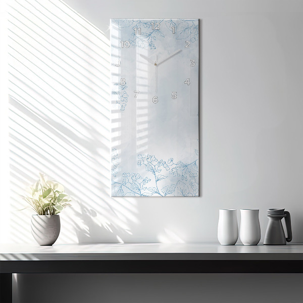 Vertikale Uhr Pflanzen-Skizze