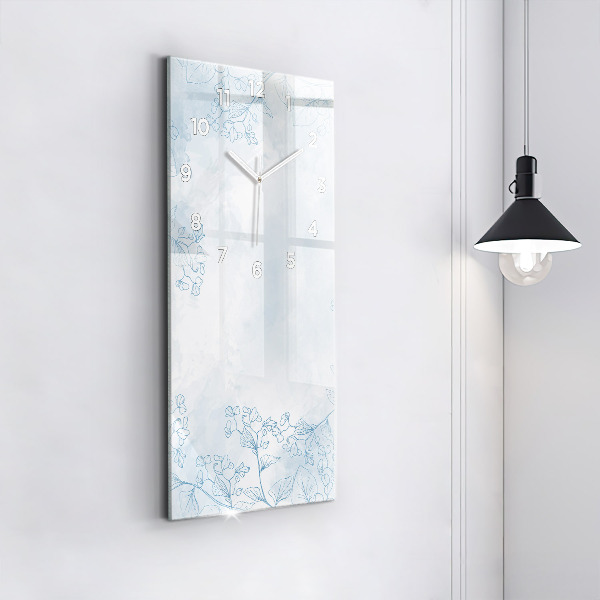 Vertikale Uhr Pflanzen-Skizze