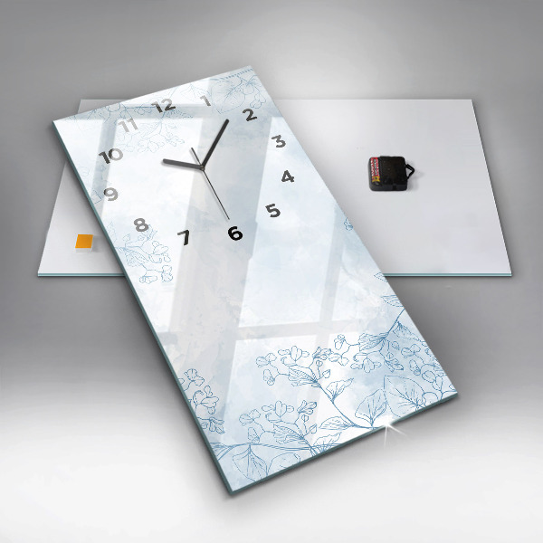 Vertikale Uhr Pflanzen-Skizze