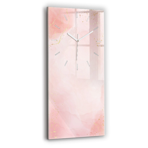 Vertikale Uhr Rosa Marmor