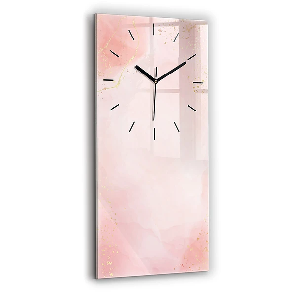 Vertikale Uhr Rosa Marmor