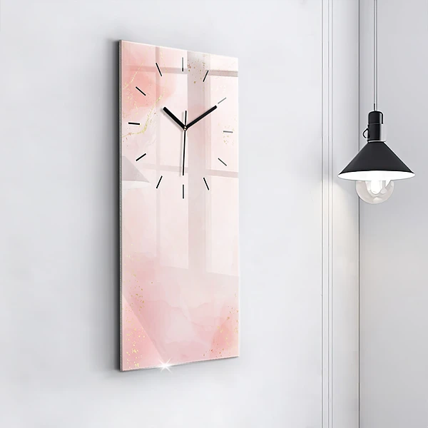 Vertikale Uhr Rosa Marmor