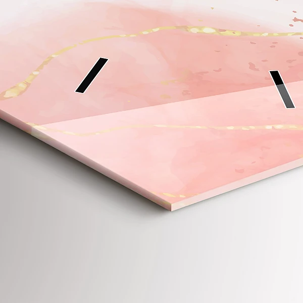 Vertikale Uhr Rosa Marmor