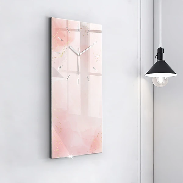 Vertikale Uhr Rosa Marmor