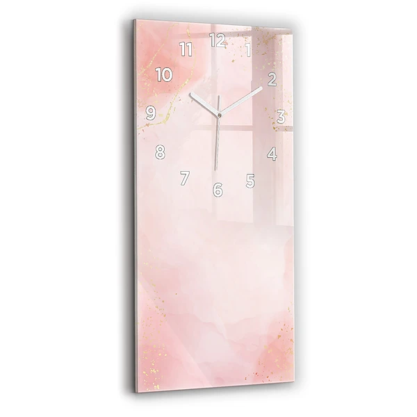 Vertikale Uhr Rosa Marmor